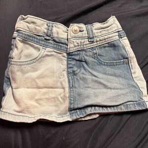 Chic Kids Denim Skirt in Blue and Cream